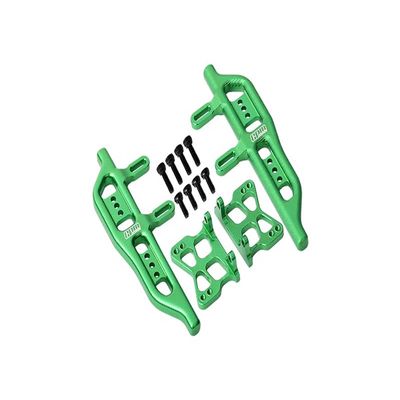 GPM Upgrades Aluminum Side Steps for 1/24 4WD SCX24 Deadbolt (AXI90081) & 1/24 Jeep Wrangler Jlu CRC (AXI00002) RC Cars (Green)