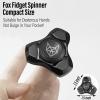 FREELOVE Metal Fidget Spinner for Adults, Stainless Steel Heavy Spinning Toys, Small Mini Fox Hand Gyro, Bearing Premium Long High Spin Fidget Block, Black view 2