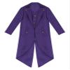 Agoky Boys Renaissance Steampunk Tailcoat Jacket Vampire Cosplay Vintage Costume Overcoat for Halloween Purple 16 Years view 3