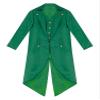 Agoky Boys Renaissance Steampunk Tailcoat Jacket Vampire Cosplay Vintage Costume Overcoat for Halloween Dark Green 16 Years view 3