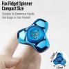 FREELOVE Metal Fidget Spinner for Adults, Stainless Steel Heavy Spinning Toys, Small Mini Fox Hand Gyro, Bearing Premium Long High Spin Fidget Block, Blue view 2