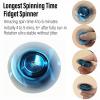 FREELOVE Metal Fidget Spinner for Adults, Stainless Steel Heavy Spinning Toys, Small Mini Fox Hand Gyro, Bearing Premium Long High Spin Fidget Block, Blue view 4
