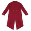 Agoky Boys Renaissance Steampunk Tailcoat Jacket Vampire Cosplay Vintage Costume Overcoat for Halloween Red 14 Years view 4
