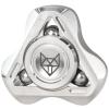 FREELOVE Clicking Sound Metal Fidget Spinners for Adults, Steel and Glow Balls Replaceable, Small Tri Figette Toys, Premium High Speed Long Spin Bearings, Stainless Steel CNC, Silver view 1