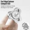 FREELOVE Clicking Sound Metal Fidget Spinners for Adults, Steel and Glow Balls Replaceable, Small Tri Figette Toys, Premium High Speed Long Spin Bearings, Stainless Steel CNC, Silver view 2