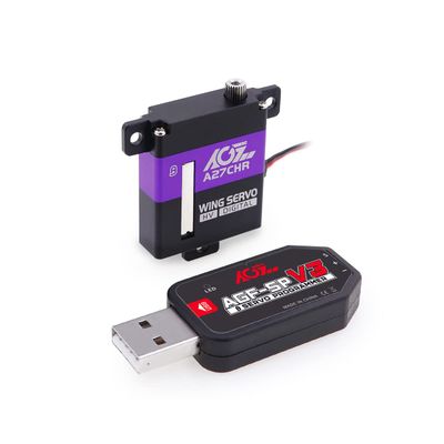 AGFRC A27CHR 10.2KG Coreless Wing Servo and AGF-SPV3 Servo Programmer