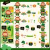 100 Pcs St. Patricks Make Your Own Stickers Shamrock Sticker Sheets for DIY St. Patrick's Day Party Craft Favors (Shamrock Style) view 3