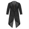 Agoky Boys Renaissance Steampunk Tailcoat Jacket Vampire Cosplay Vintage Costume Overcoat for Halloween Black 16 Years view 1