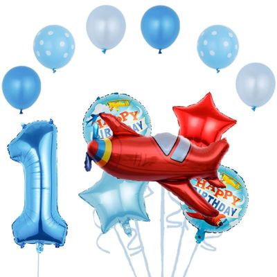 1st Birthday Party Decorations, Airplane Birthday Decorations, 1st Second Birthday Decor Boy Girl, Vintage Plane Balloon Bouquet Decorations,1 Year Old Bday Time Flies Aviator Adventure Themed Kids