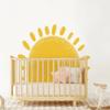 Half Sun Wall Decal for Kids Room - Sunshine Wall Stickers Vinyl Wall Decals Nursery Wall Decal Removable Peel and Stick Wall Decals for Nursery Kids Playroom Decor (Orange Sun) view 3