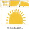 Half Sun Wall Decal for Kids Room - Sunshine Wall Stickers Vinyl Wall Decals Nursery Wall Decal Removable Peel and Stick Wall Decals for Nursery Kids Playroom Decor (Orange Sun) view 4