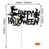 1 Pack Happy Halloween Cake Topper Witch Leg Cake Picks Trick or Treat Halloween Theme Baby Shower Kids Birthday Party Cupcake Decorations Supplies view 2