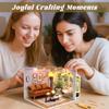 Flever DIY Miniature House Kit, Tiny Home Kit with LED Light, Mini House Build Craft Kits for Adults and Teens, Home Decor Creative Gift for Family/Friends(Warm Moment) view 4
