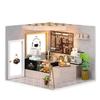 Flever DIY Miniature House Kit, Tiny Home Kit with LED Light, Mini House Build Craft Kits for Adults and Teens, Home Decor Creative Gift for Family/Friends (Leisurely Coffee Shop) view 1