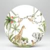 Iydamc Jungle Safari Animals Round Backdrop Kids Newborn Baby Birthday Party Cake Table Decorations Supplies Circle Cover Props Dia-6ft NO-239 view 2