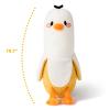 PEACH CAT Banana Duck Plush Pillow Duck Stuffed Animal Cute Banana Plushie for Girls and Boys White 19.7" view 3