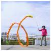 LXLZYXSF Dragon Dance Ribbon Flowy Spinning & Shaking Poi, Streamer with Rod, Elderly Grown-Up Outdoor Exercise Ribbon, (Color : B, Size : 7m/23ft Length) view 1