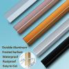 ZAQYCM Wall Edge Protector Black, Self Adhesive Wall Corner Guard Aluminum for Wood/Tile/Glass Walls, Floor Edge Trim Peel and Stick, Frosted Finish Stair Nosing view 4