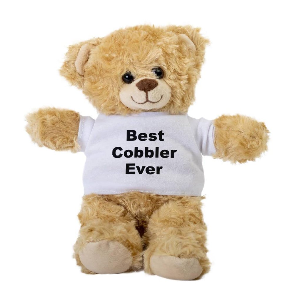SpreadPassion Cobbler Teddy Bear, Gift Stuffed Animal, Plush Teddy Bear with Tee, Welcoming Baby Gift, Gift for Her, Gift for Newborn, Cute Birthday Christmas Basket Gift Idea