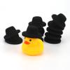 ASUNFO 24 Pcs Mini Top Hat Miniature Tiny Formal Hats Felt for Crafts Doll Accessories Christmas Party Ornaments Black 1.6" view 3