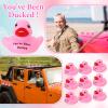 30 Pcs Pink Rubber Ducks You've Been Ducks Shower Duck 2.16 Inch Rubber Duck Small Float Bathtub Toys Party Favor for Birthday Carnival Ducking Games Adult view 4
