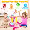 Kids Drum Set for Toddlers 1-3 Musical Baby Girl Toys for 1 Year Old Girl Gifts Educational Microphone Instruments Toys 12-18 Months Toddler Toys Age 1-2 Birthday Gifts Presents for 6 9 12 Months view 2