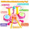 Kids Drum Set for Toddlers 1-3 Musical Baby Girl Toys for 1 Year Old Girl Gifts Educational Microphone Instruments Toys 12-18 Months Toddler Toys Age 1-2 Birthday Gifts Presents for 6 9 12 Months view 3