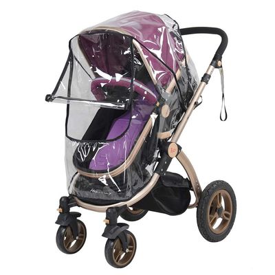 1PC PVC Universal Baby Stroller Rain Cover Dust Wind Pram Accessory Windproof from Snow Travel Weather for Jogging Pushchairs Ventilation Clear