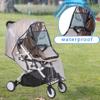 1PC PVC Universal Baby Stroller Rain Cover Dust Wind Pram Accessory Windproof from Snow Travel Weather for Jogging Pushchairs Ventilation Clear view 2