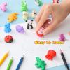 Kleeblatt 40Pcs Animal Erasers Desk Pets for Kids Assembled Eraser 3D Puzzle Erasers Classroom Prizes,Class Pets,Party Favors view 2