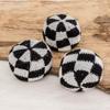 NOVICA Artisan Handmade Cotton Hacky Sacks Black White Check Set of 3 Multicolor Guatemala Chess Sets Games Other Backyard Barbeque Folk Art Geometric [ 2.4in H x 2.4in Diam.] ' Checkers' Set of 3 view 2