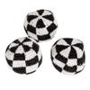 NOVICA Artisan Handmade Cotton Hacky Sacks Black White Check Set of 3 Multicolor Guatemala Chess Sets Games Other Backyard Barbeque Folk Art Geometric [ 2.4in H x 2.4in Diam.] ' Checkers' Set of 3 view 3