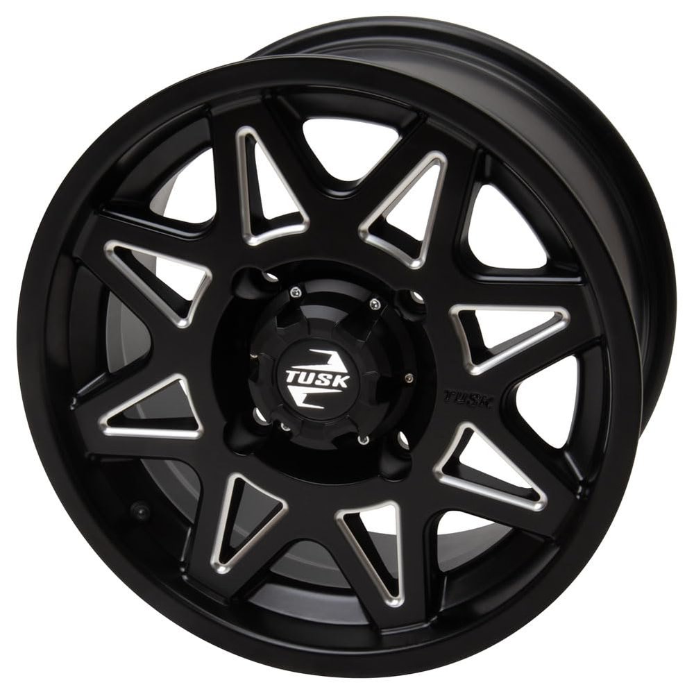 4/137 Tusk Tintic Wheel 14x7 4.0 + 3.0 Milled/Black For Can-Am Maverick X3 X RC Turbo RR 64 Inch 2022-2024