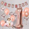 10th Birthday Decoration 10 Year Old Birthday Party Supplies Helium Balloons Number 10 Balloon Confetti Latex Balloon Star Heart Foil Balloon, Rosegold 32 Inch Helium Balloon Number 10 for Girls,Boys view 3