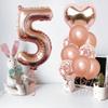 10th Birthday Decoration 10 Year Old Birthday Party Supplies Helium Balloons Number 10 Balloon Confetti Latex Balloon Star Heart Foil Balloon, Rosegold 32 Inch Helium Balloon Number 10 for Girls,Boys view 4