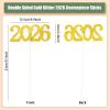 12 Pieces Glitter 2026 Centerpiece Sticks Gold Double Sided 2026 Graduation Party Sticks 2026 Floral Picks Table Centerpiece Topper for 2026 Graduation New Year Party Decoration Supplies,4.9x9.1" view 2