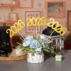 12 Pieces Glitter 2026 Centerpiece Sticks Gold Double Sided 2026 Graduation Party Sticks 2026 Floral Picks Table Centerpiece Topper for 2026 Graduation New Year Party Decoration Supplies,4.9x9.1" view 4
