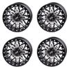 (4 Pack) 4/137 Tusk Teton Beadlock Wheel 14x7 5.0 + 2.0 Machined/Black For Can-Am Maverick Sport 1000R X RC 2019-2025 view 1