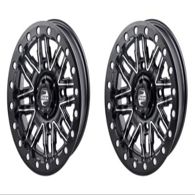 (2 Pack) 4/137 Tusk Nebo Beadlock Wheel 14x7 4.0 + 3.0 Machined/Black For CAN-AM Maverick X3 X RC Turbo RR 72 Inch 2020-2024