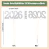 12 Pieces Glitter 2026 Centerpiece Sticks Silver Double Sided 2026 Graduation Party Sticks 2026 Floral Picks Table Centerpiece Topper for 2026 Graduation New Year Party Decoration Supplies,4.9x9.1" view 2