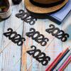 12 Pieces Glitter 2026 Centerpiece Sticks Black Double Sided 2026 Graduation Party Sticks 2026 Floral Picks Table Centerpiece Topper for 2026 Graduation New Year Party Decoration Supplies,4.9x9.1" view 3