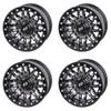 (4 Pack) 4/137 Tusk Teton Beadlock Wheel 15x7 5.0 + 2.0 Gun Metal/Black For Can-Am Maverick Sport 1000R X RC 2019-2025 view 1