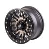 (4 Pack) 4/156 Tusk Teton Beadlock Wheel 14x7 4.0 + 3.0 Smoke/Black For Polaris RZR XP 4 Turbo EPS 2016-2021 view 4