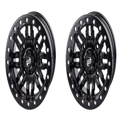 (2 Pack) 4/137 Tusk Nebo Beadlock Wheel 14x7 4.0 + 3.0 Matte Black For CAN-AM Maverick Sport 1000R X RC 2019-2024
