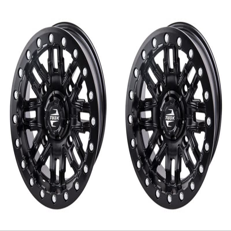 (2 Pack) 4/137 Tusk Nebo Beadlock Wheel 14x7 4.0 + 3.0 Matte Black For CAN-AM Maverick Sport 1000R X RC 2019-2024