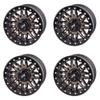 (4 Pack) 4/137 Tusk Teton Beadlock Wheel 14x7 5.0 + 2.0 Smoke/Black For Can-Am Commander 800R DPS 2014-2020 view 1