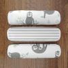 Sweet Jojo Designs Blue Jungle Sloth Baby Boy Girl Absorbent Burp Cloths Infant Newborn Turquoise Grey and Green Tropical Gender Neutral Botanical Leaf Rainforest Animal 3 Pack Set Dribble Drool view 4