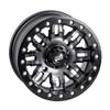 (4 Pack) 4/137 Tusk Teton Beadlock Wheel 14x7 4.0 + 3.0 Gun Metal/Black For Can-Am Maverick X3 X RC Turbo RR 72 Inch 2020-2024 view 4