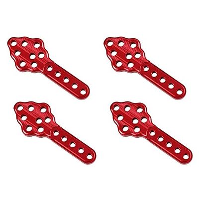 BAIJAC 4Pcs CNC Metal Shock Absorber Mount Adjust Height Angle Stand for RC Crawler Car Axial SCX10 90046 D90 D110 ( Color : Red )