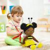 Black Baby Doll,Blacks Dolls African American Stuffed Toy,12 Rag Dolls for Girls Soft Gifts,Brown Doll Fairy Baby Toy plush toys for Christmas Birthday Party(SMALL-BLACK BEE) view 4